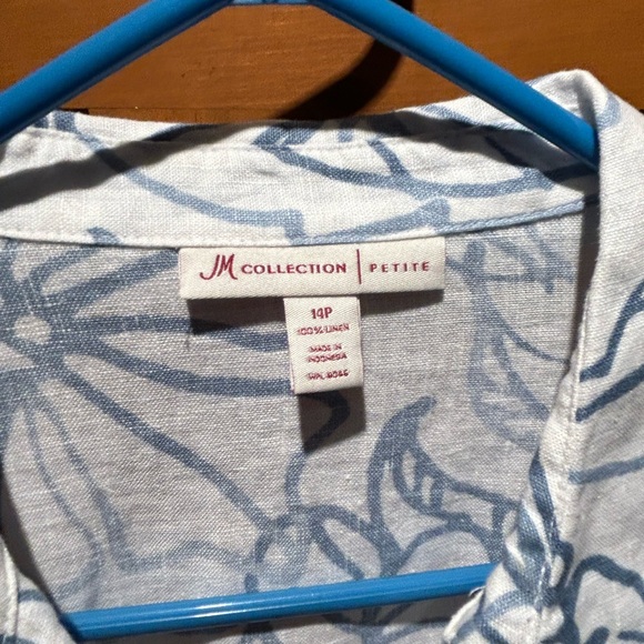 JM Collection Linen Top size 14 P🍎 - Picture 5 of 5
